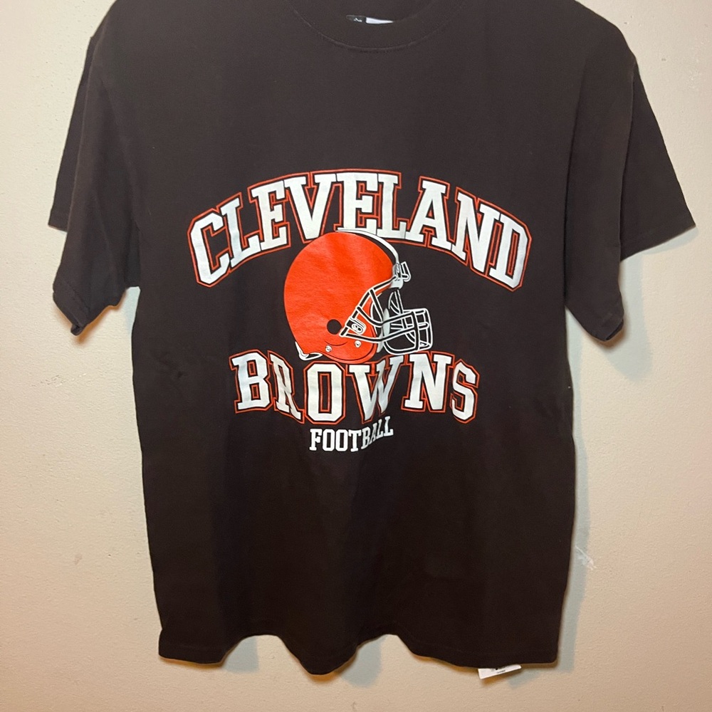 Vintage Cleveland browns NFL Team Apparel Brown tee Shirt